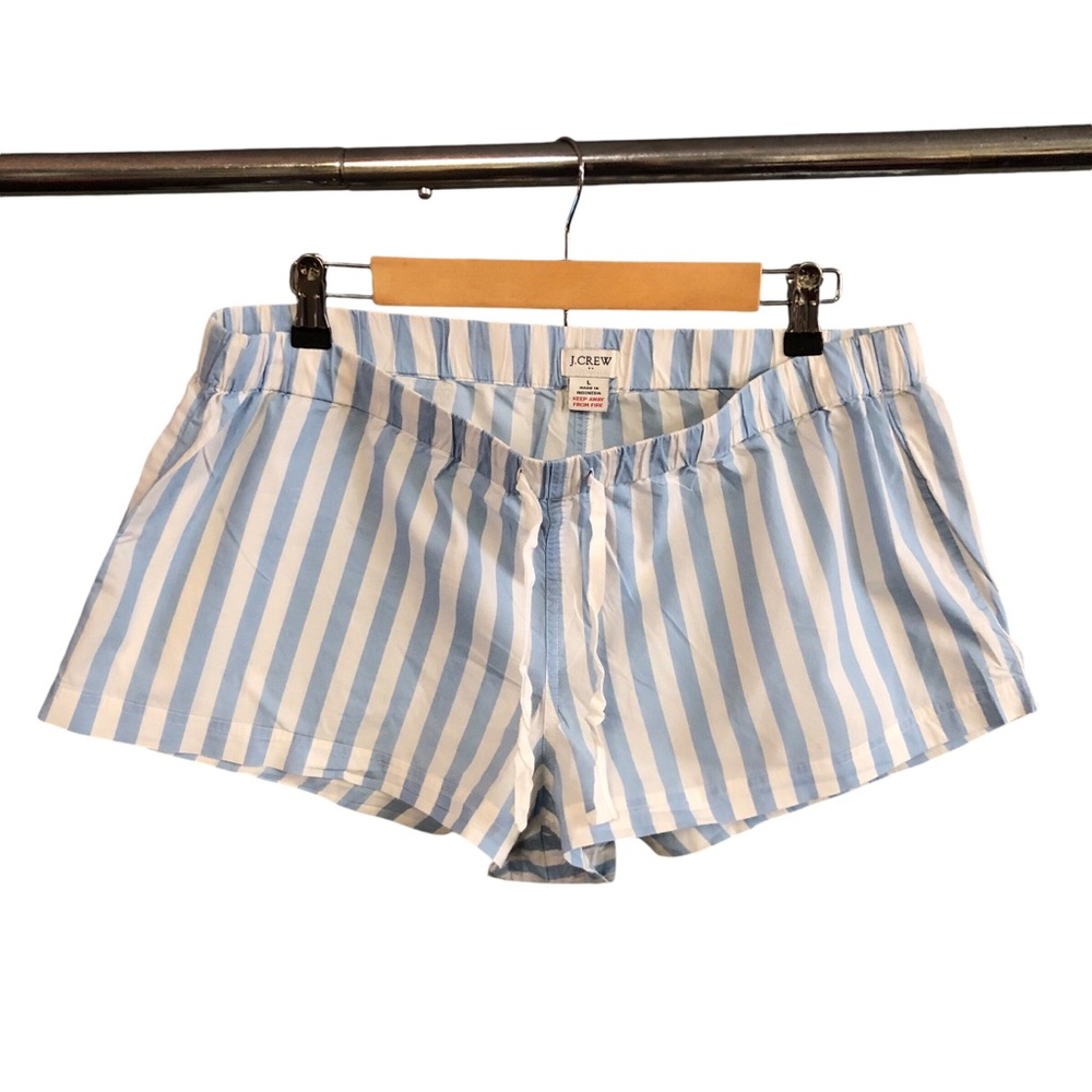 J. Crew Blue and White Striped Women's Shorts